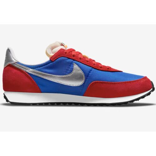 nike waffle blue red