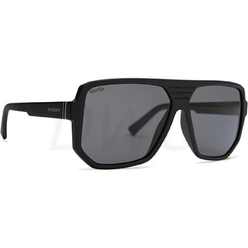 Von Zipper Roller Sunglasses - Black Satin / Vintage Grey