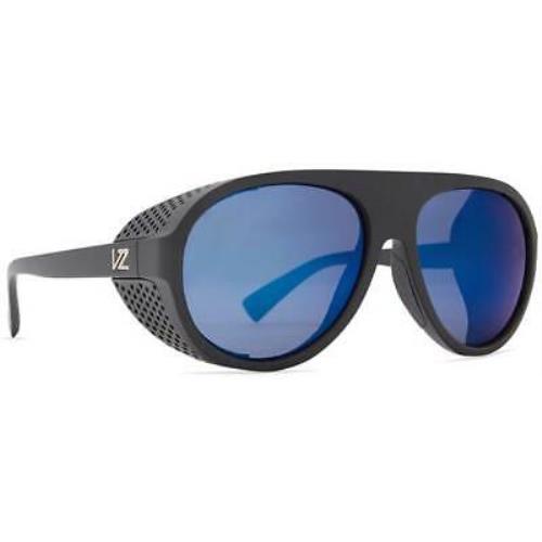Von Zipper Esker Sunglasses - Black Satin / Wildlife Blue Chrome Polar