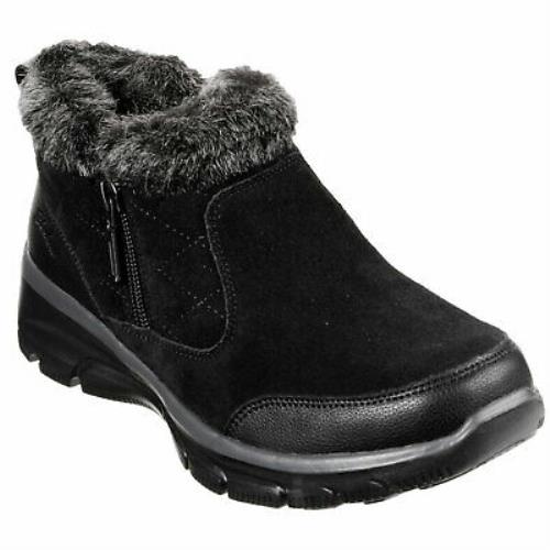 Skechers Women`s Easy Going Girl Crush Relaxed Fit Black Hi Top Boot Shoes