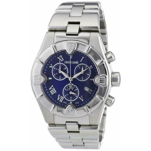 Roberto Cavalli R7253616035 Chronograph Blue Dial Swiss Made Watch