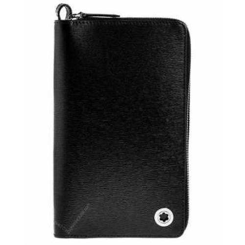 Montblanc 4810 Westside Travel Wallet 12cc Zipper Black Leather 107357