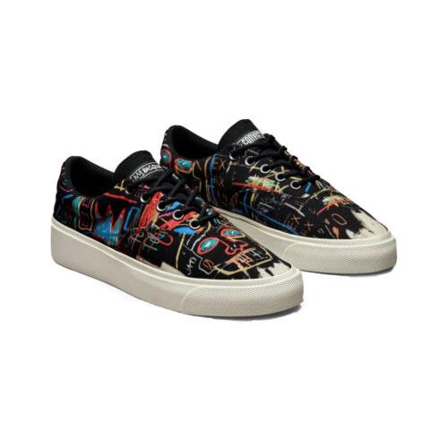 Converse Jean-michel Basquiat Skid Grip Ox Shoes Sneakers Black White 172584C