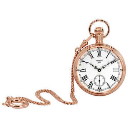 Tissot Lepine Rose Gold-tone Pocket Watch T8614059903301 - Dial: Silver