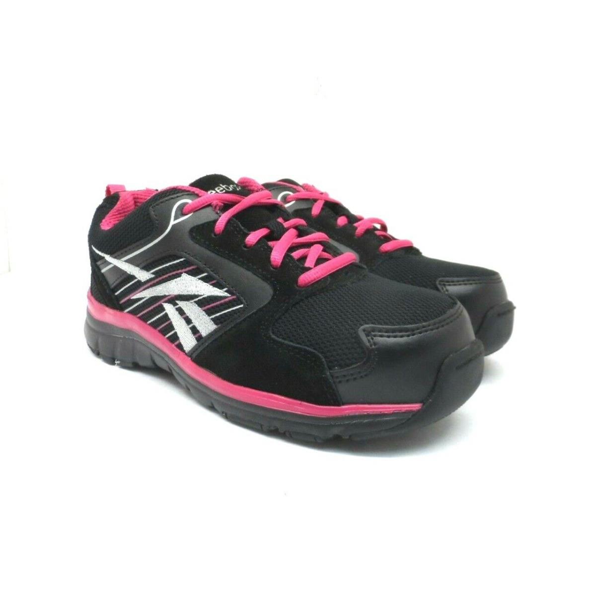 Reebok Work Women`s Anomar Athletic Composite Toe Work Shoe RB454 Black/pink 7M