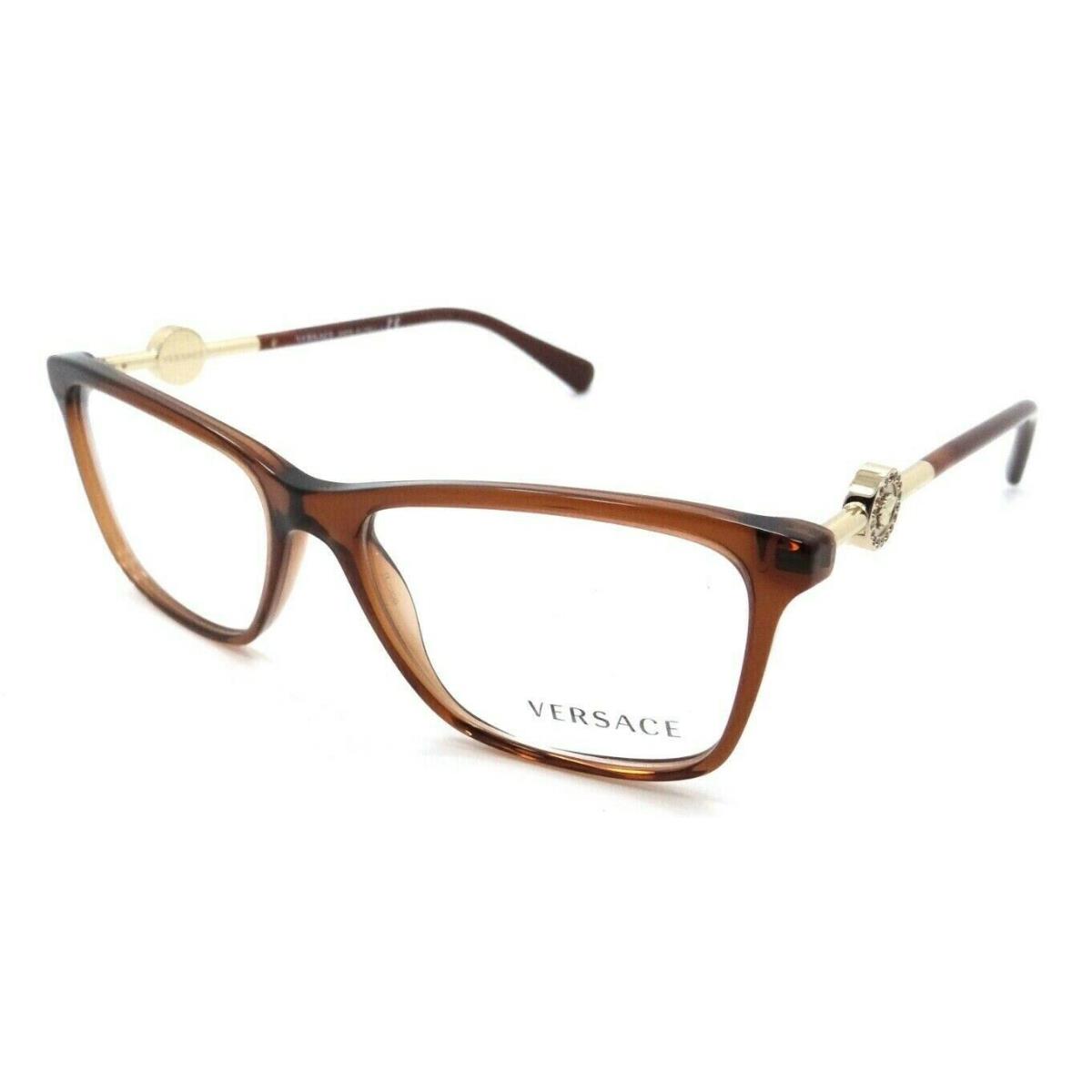 Versace Eyeglasses Frames VE 3299B 5324 55-17-140 Transparent Brown Italy