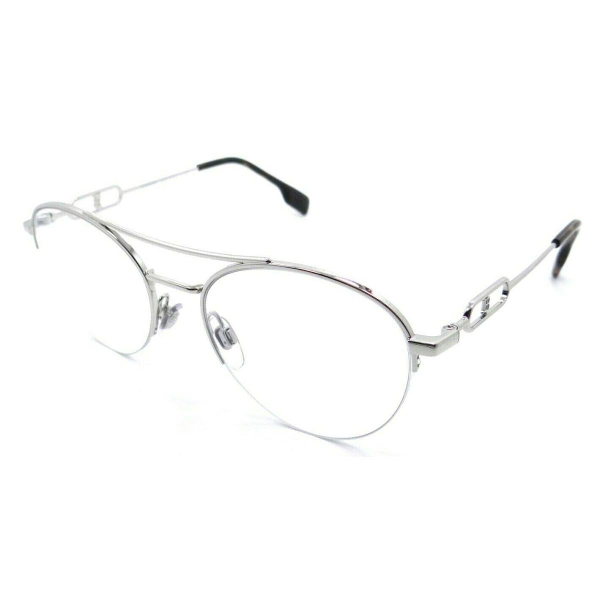Burberry Eyeglasses Frames BE 1354 1005 51-18-140 Silver/clear Blue Light Filter