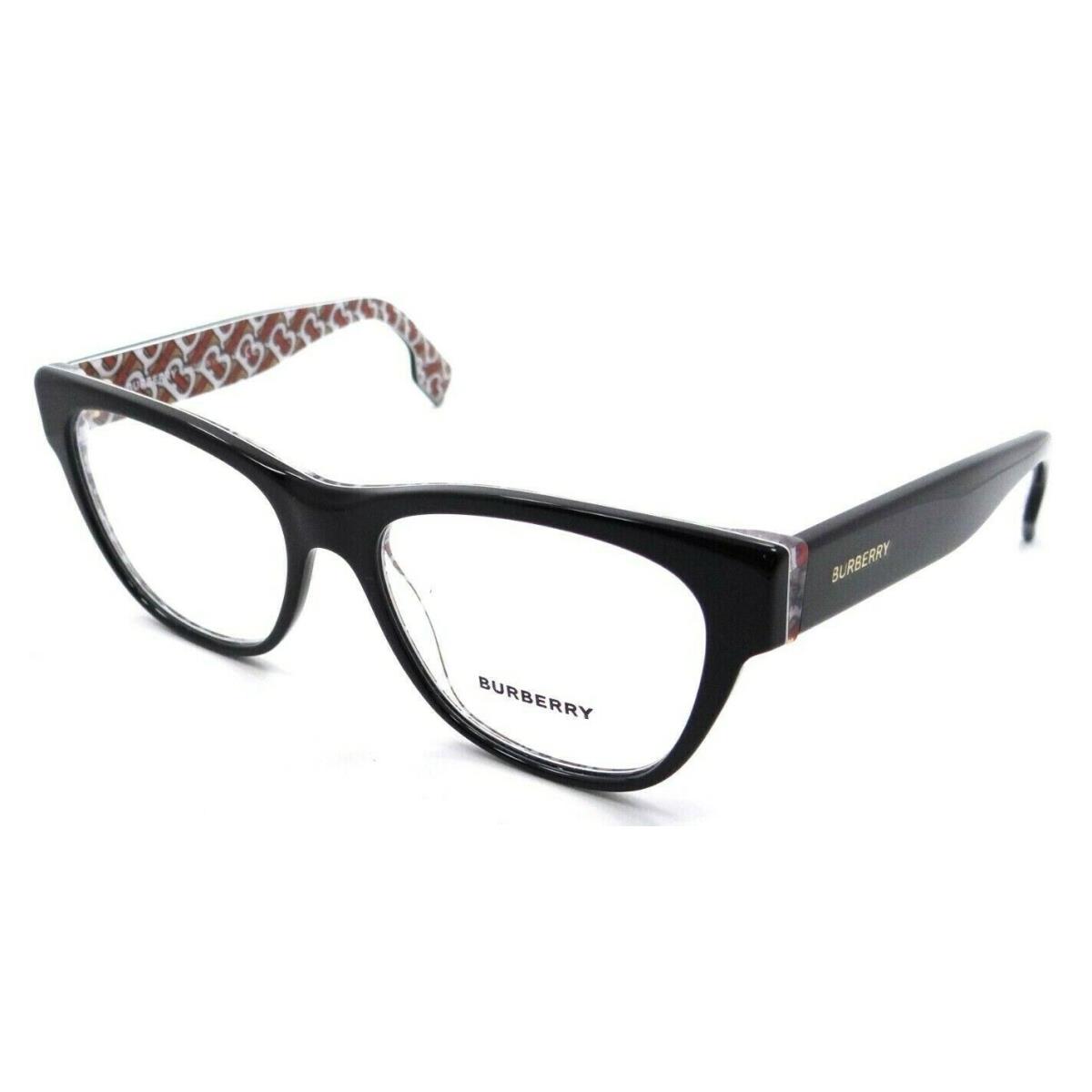 Burberry Eyeglasses Frames BE 2301 3822 51-16-140 Top Black / Print TB Red Italy