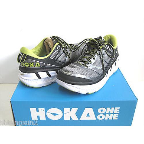 Hoka Hika One One Odyssey Men Sport Grey/ Lime US 8.5 /uk 8 /EU42 /jp 265