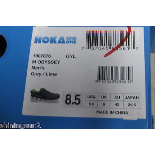 Hoka shoes  - Grey/ Lime 5