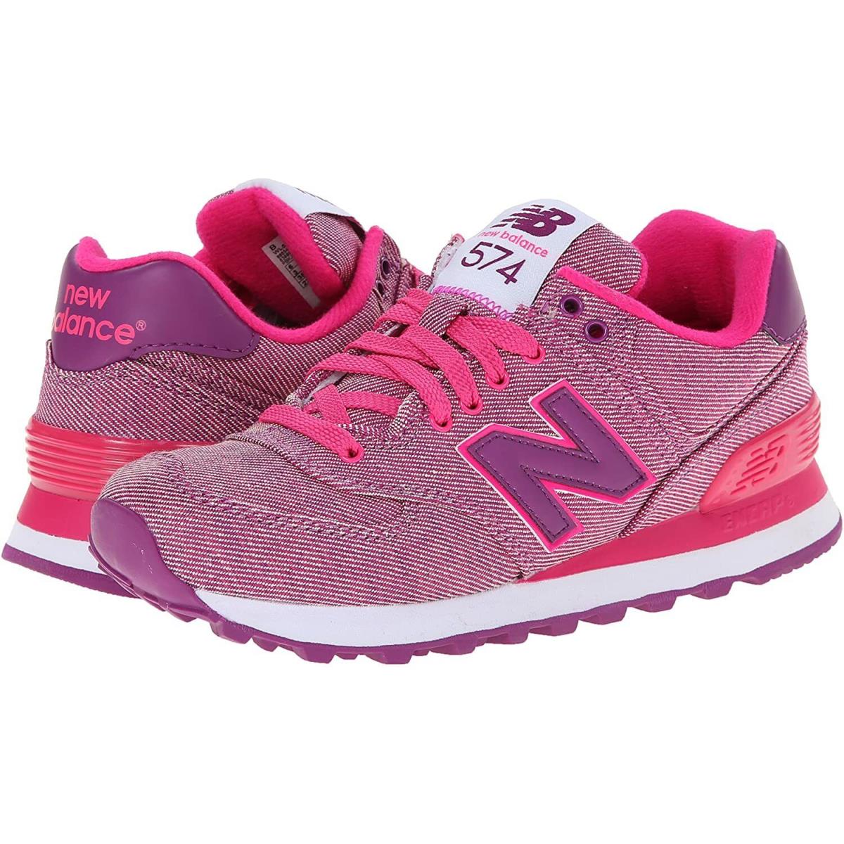 Women`s New Balance WL574 Glitch Pack Sneaker WL574GPK Multiple Sizes Pink