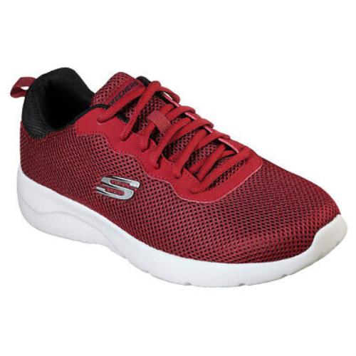 Skechers Men`s Dynamight 2.0 Rayhill Low Top Sneaker Shoes Red/black