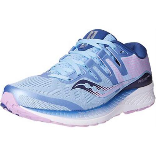 Saucony Women`s Ride Iso Running Shoes Blue/navy/purple 6 D W US