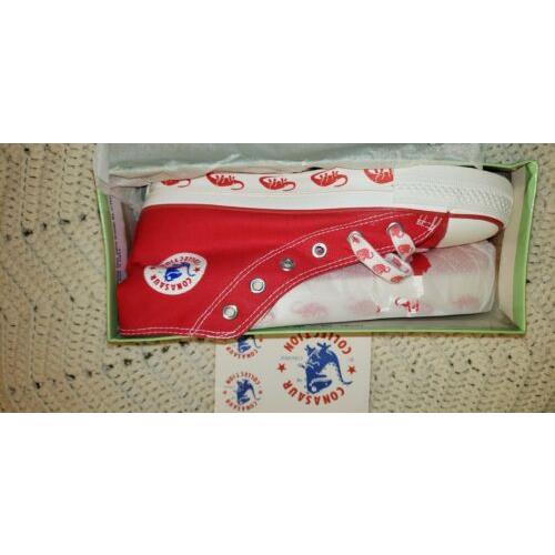Vintage Converse Conasaur Collection Diplodocus Red Hi Top Youth 2 1980s Sticker