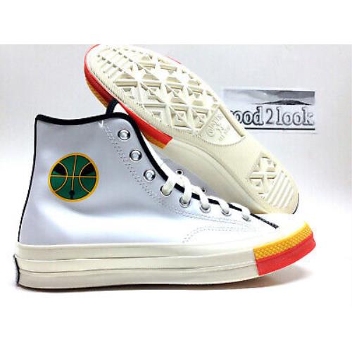 Converse Chuck Taylor All Star Leather Rayguns White Size Men`s 8 171167C
