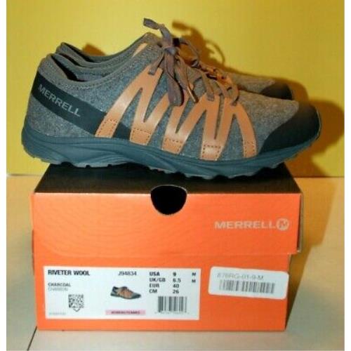 Merrell Charcoal Riverter Wool Sneakers J94834 Sz 40- 9 M