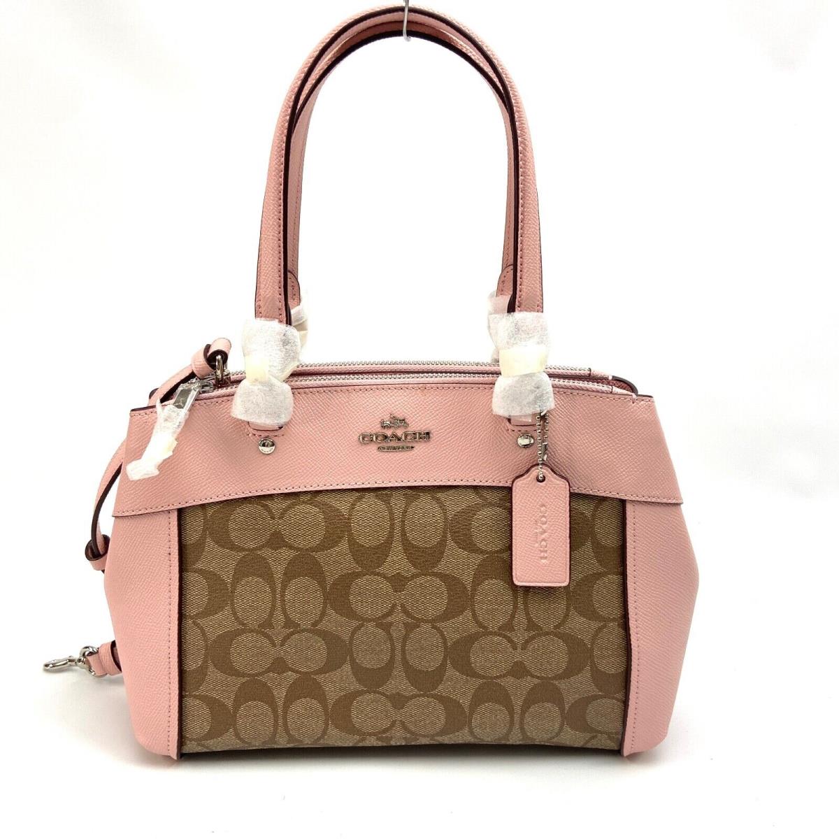 Coach Crossgrain Leather Signature Christie Carryall SV/Khaki Blush 2