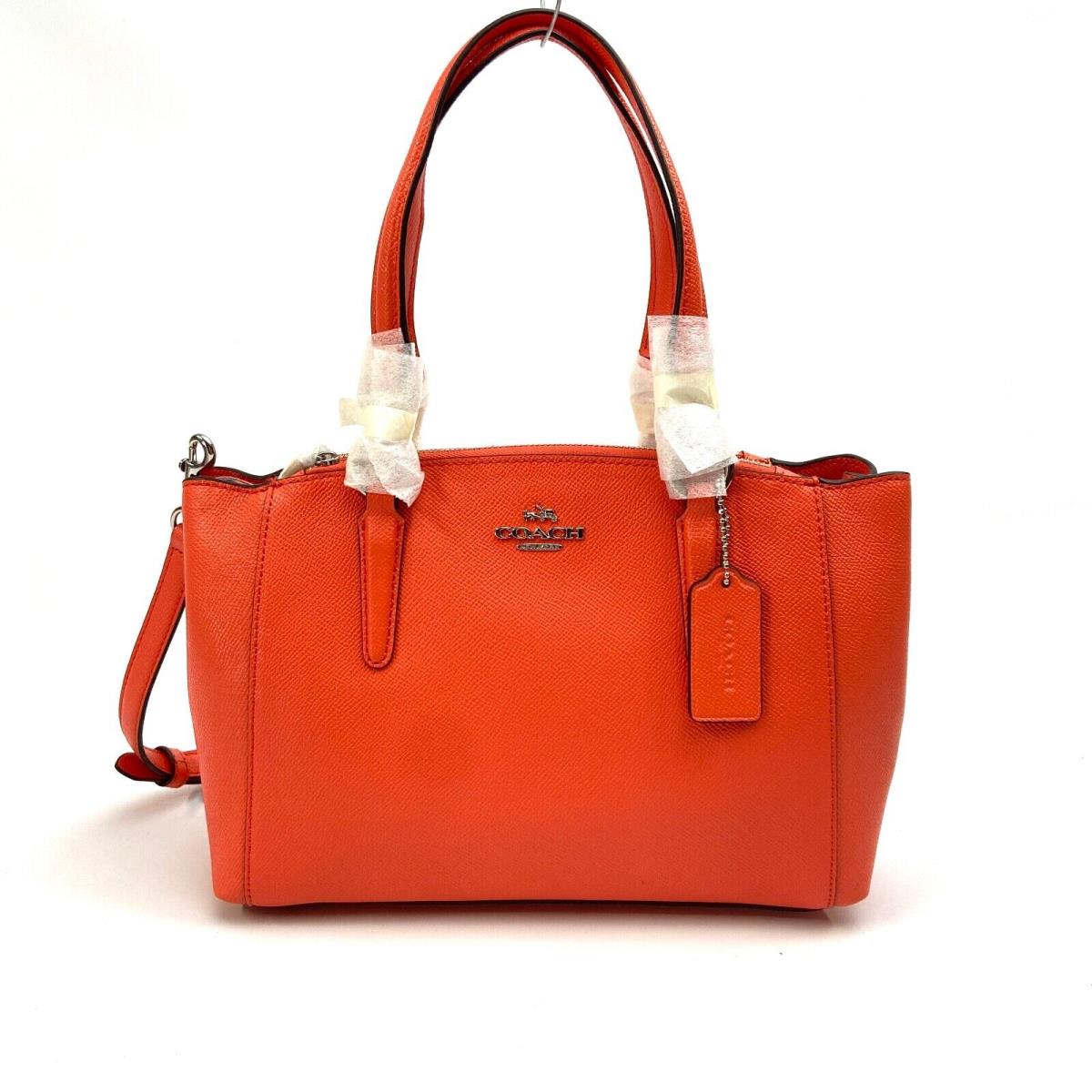 Coach Crossgrain Leather Signature Christie Carryall SV/Bright Orange