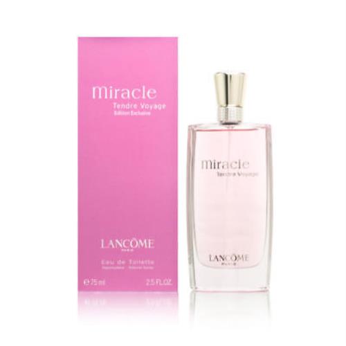 Miracle Tendre Voyage by Lancome For Women 2.5 oz Edt Spray