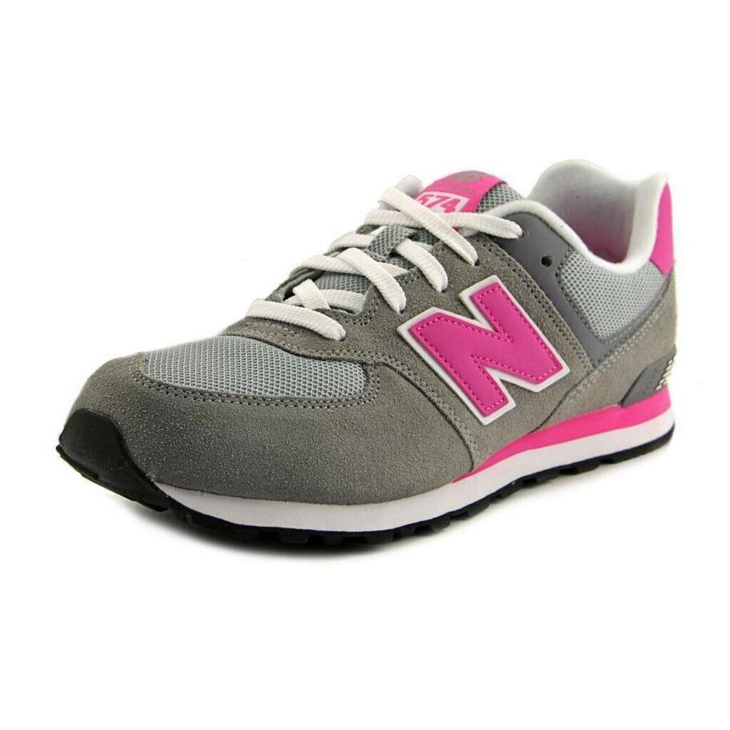 Balance Youth `574 Core Plus` Grey Pink Sneakers Sz 5.5 M 229650