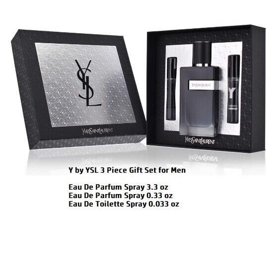 Y by Yves Saint Laurent 3.4 oz Eau de Parfum 3 Piece Gift Set