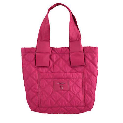 Marc Jacobs Large Quilted Nylon Knot Tote in Raspberry