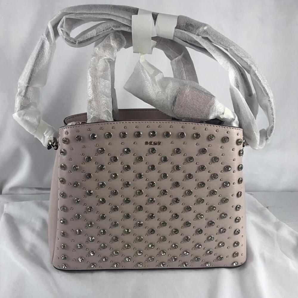 Dkny Paige Studded Satchel Iconic Blushgold