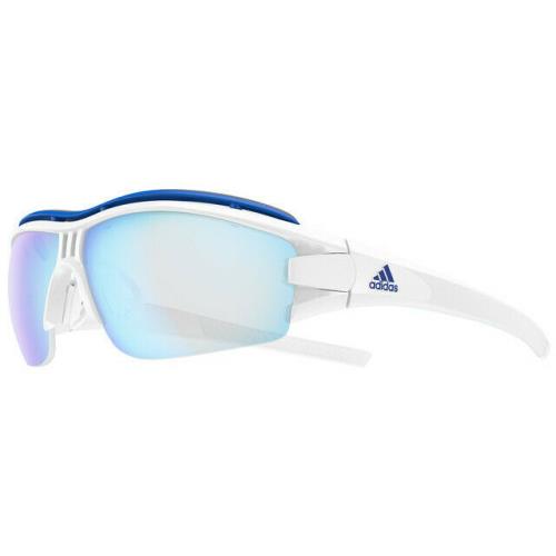 Adidas Evil Eye Halfrim Pro AD0775 1500 Small White Shiny/vario Blue Sunglasses