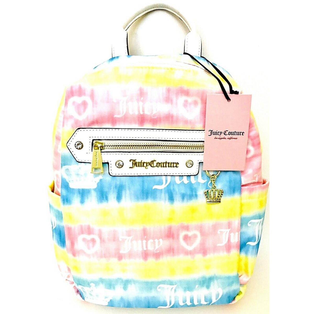 1 Count Juicy Couture Tie Dye Logo Tie Light Backpack 10 L X 3.5 W X 12 H