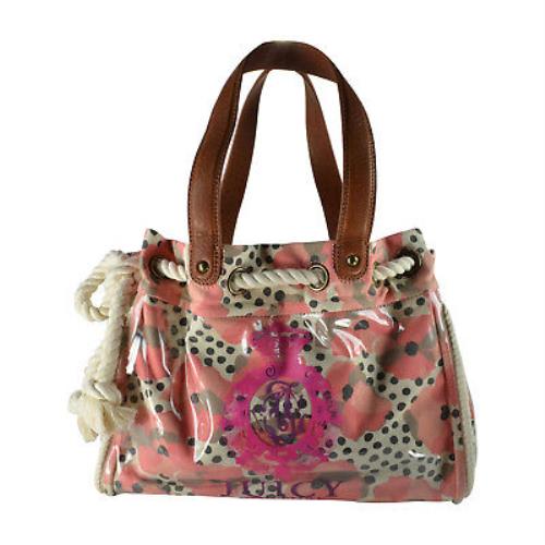 Juicy Couture Pink Flower XL Daydreamer Handbag Tote Day Dreamer