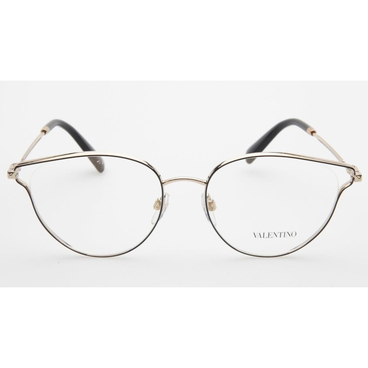 Valentino VA 1009 3003 Black /pale Gold Eyeglasses Glasses 54-17-140mm Italy