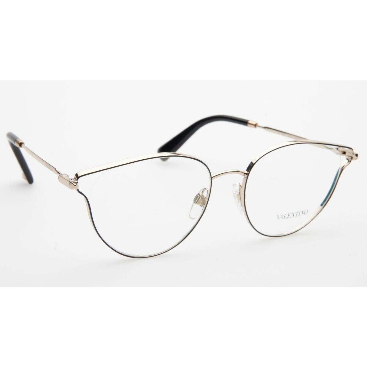 Valentino VA 1009 3003 Black /pale Gold Eyeglasses Glasses 54-17 