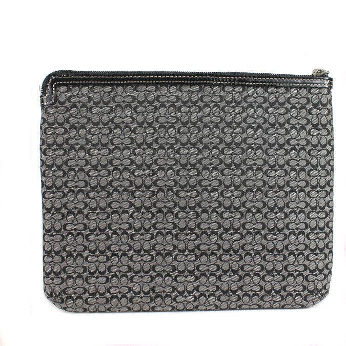 Coach Signature Tablet/ipad 1-8 Generation Sleeve F61992 Black/white Sbkwt