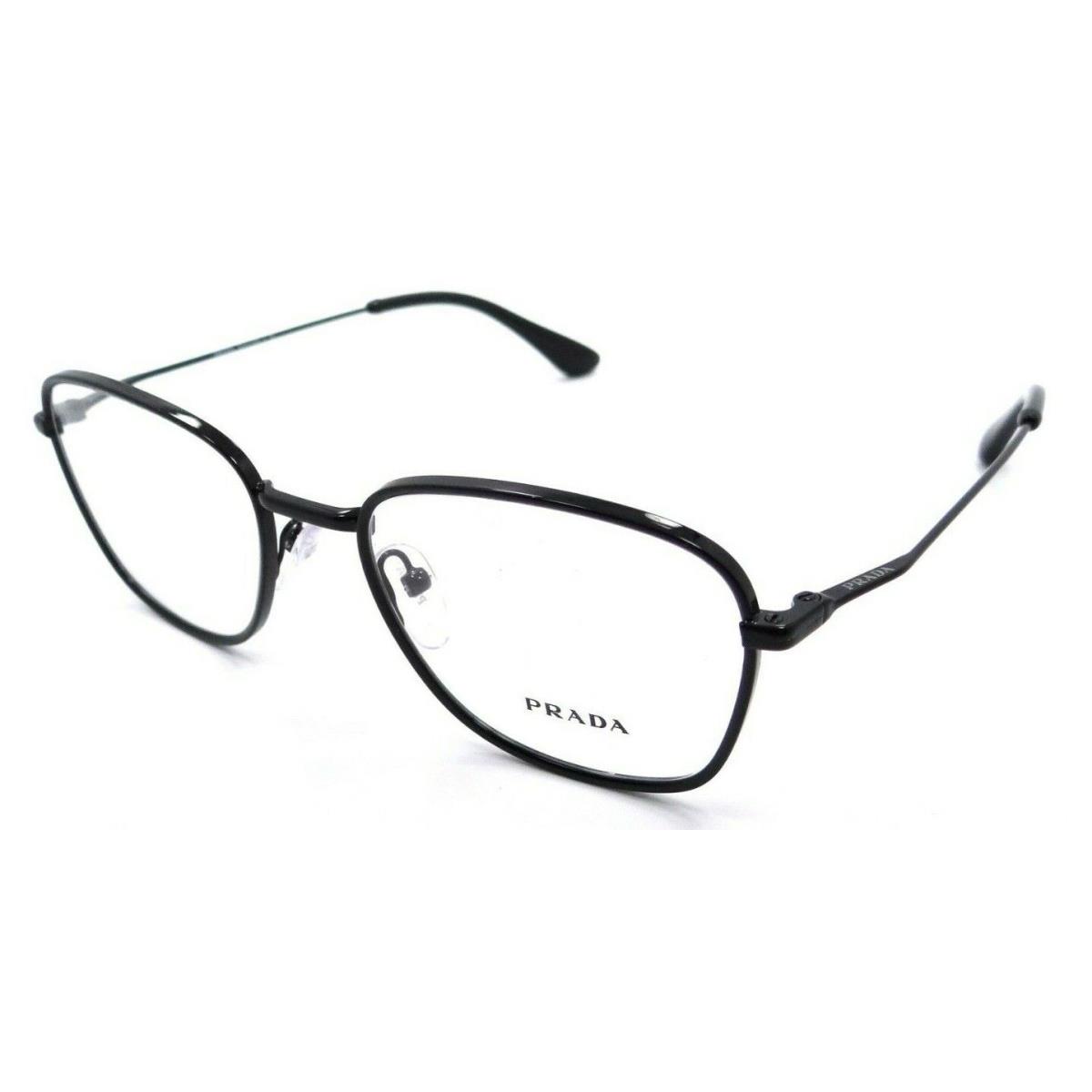Prada Eyeglasses Frames PR 64WV 1AB-1O1 50-19-145 Shiny Black Made in Italy