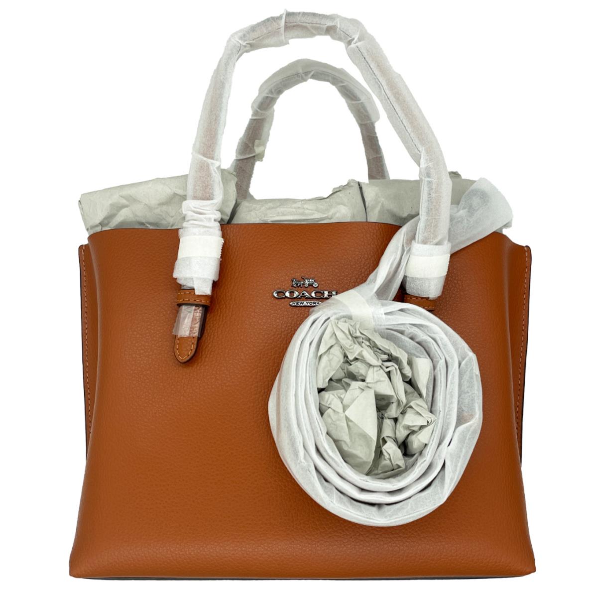 Coach Mollie Tote 25 Leather Double Handle Medium Shoulder Bag Crossbody Sunset