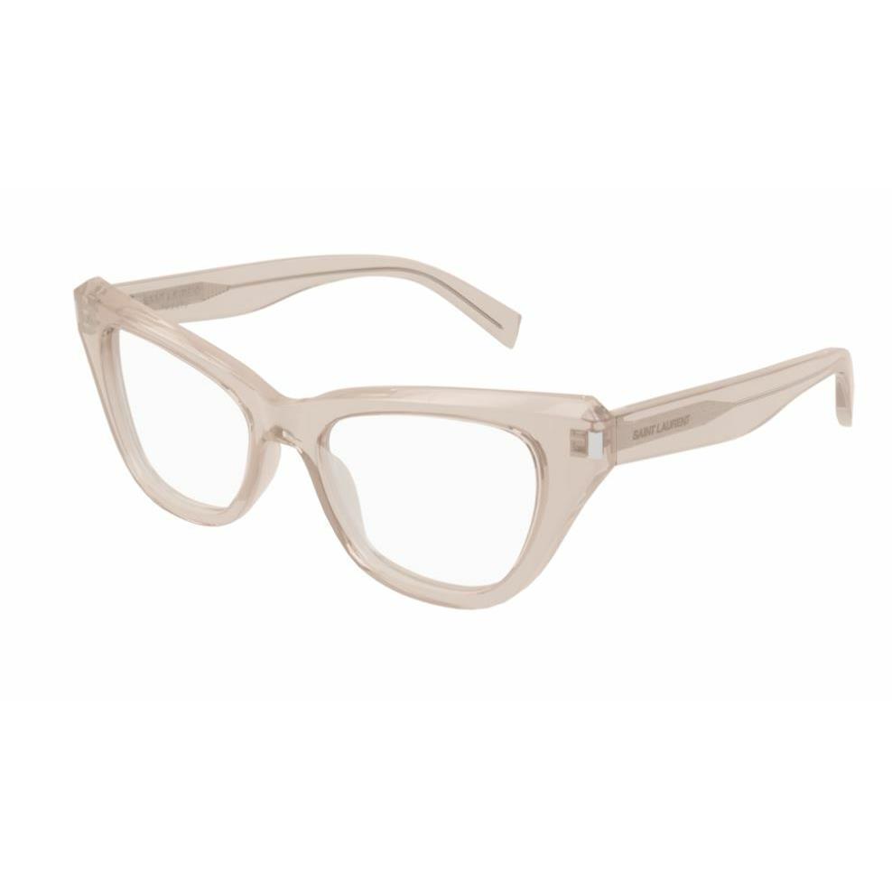 Saint Laurent SL 472 004 Nude Cat Eye Women Eyeglasses - Nude Frame, Clear Lens