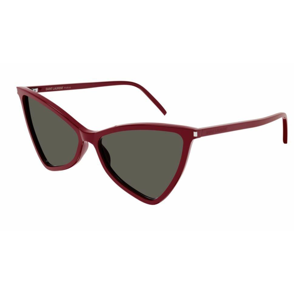 Saint Laurent SL 475 003 Grey/red Triangle Cat Eye Women Sunglasses