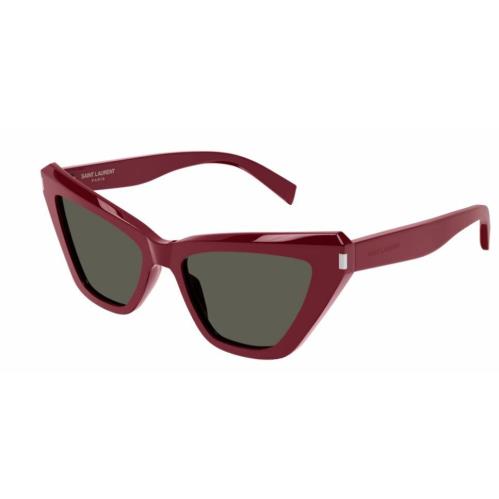 Saint Laurent SL 466 003 Red/gray Cat-eye Women Sunglasses - Red Frame, Gray Lens