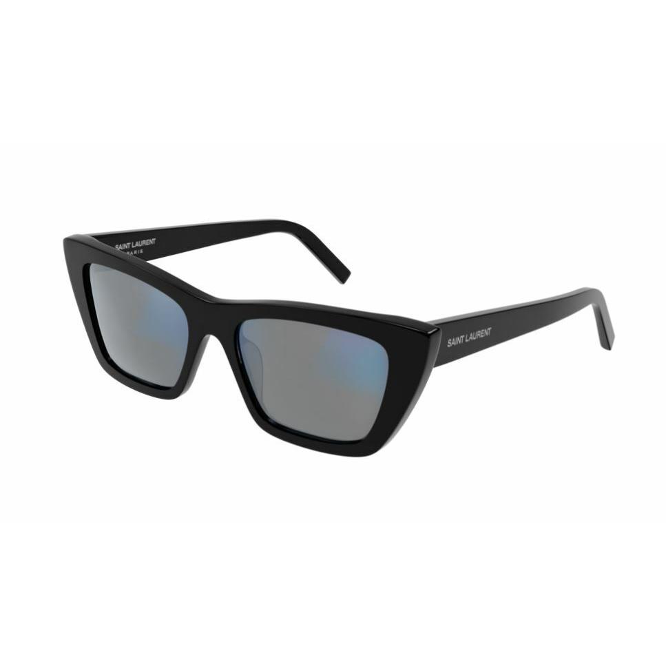 Saint Laurent SL 276 Mica 025 Grey/black Cat Eye Women Sunglasses - Black Frame, Gray Lens