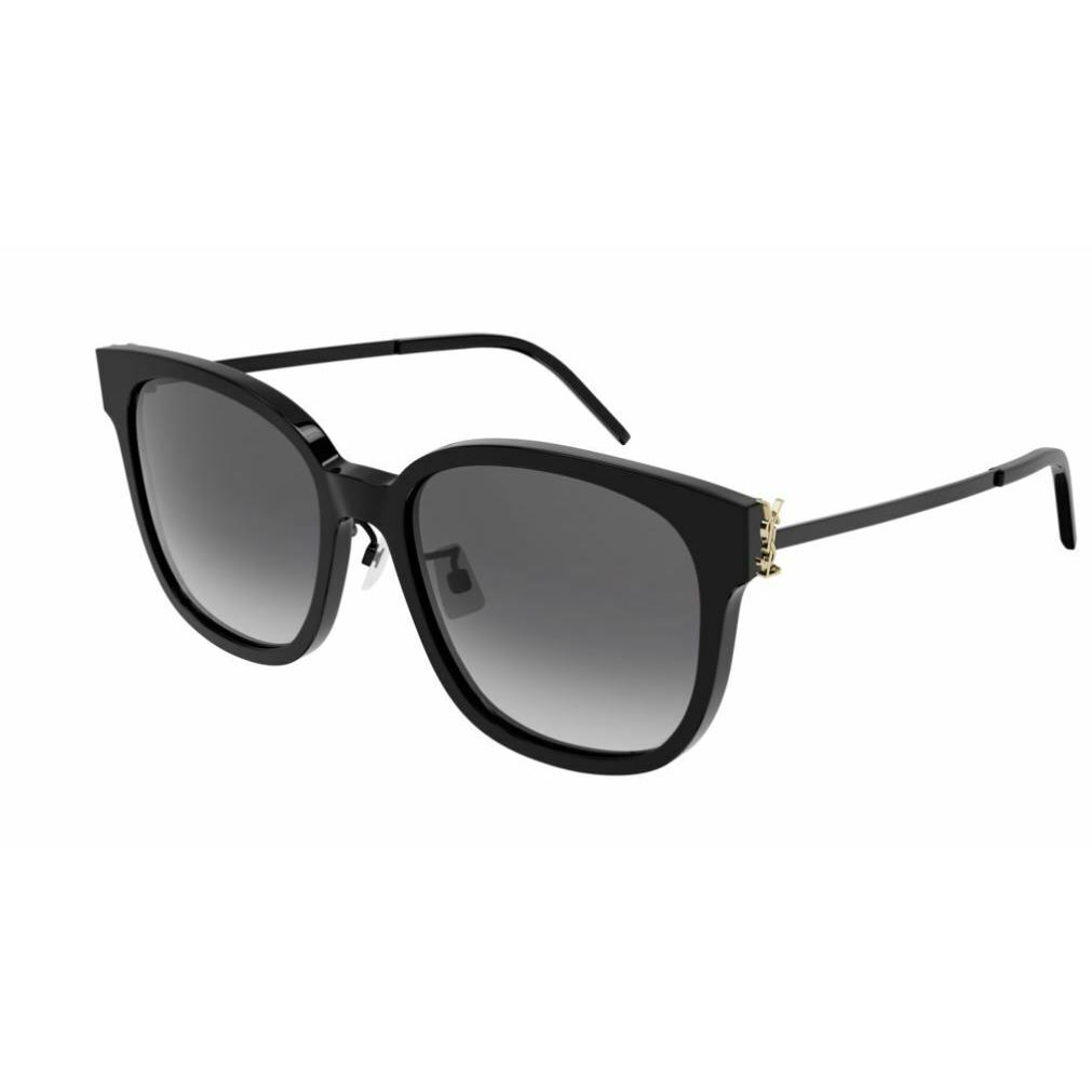 Saint Laurent SL M48S_C/K 002 Black/grey Gradient Square Women Sunglasses - Black Frame, Grey Lens