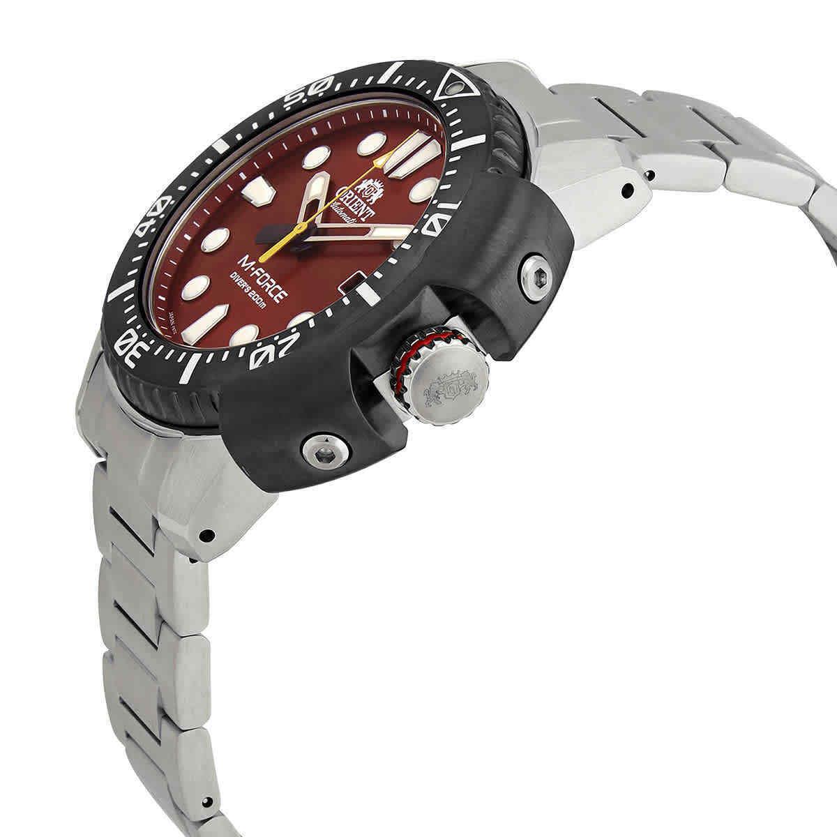 Orient M-force Automatic Red Dial Men`s Watch RA-AC0L02R00B