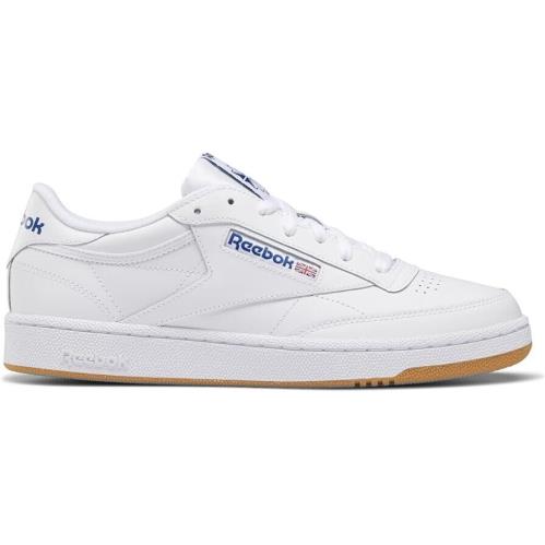 Reebok Club C 85 Men s Tennis Shoe White Navy Sneaker Size 8.5 AR0459 Rack J