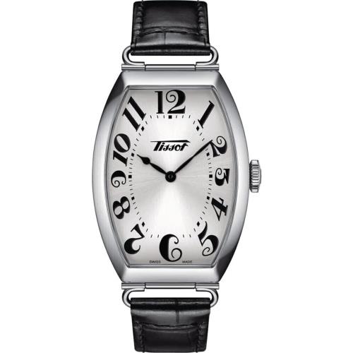 Tissot Heritage T128.509.16.032.00 Unisex Watch Black Leather Band - Dial: Silver, Band: Black, Bezel: Silver