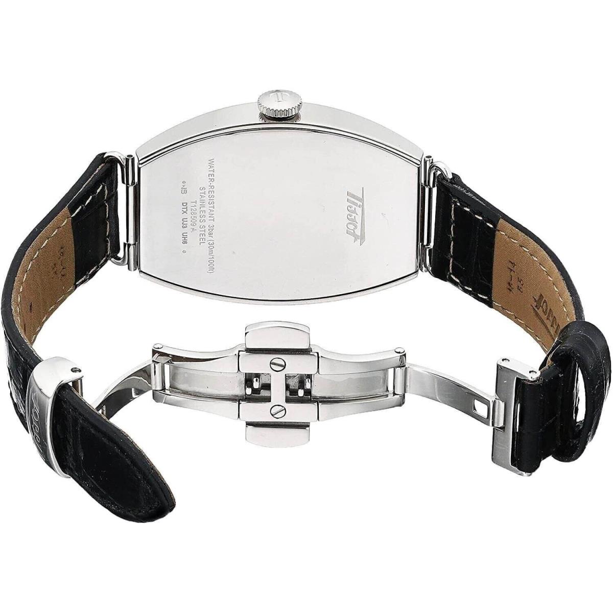 Tissot Unisex Heritage Quartz Black Dial Watch - T1285091605200 - Dial: Black, Band: Black, Bezel: Silver