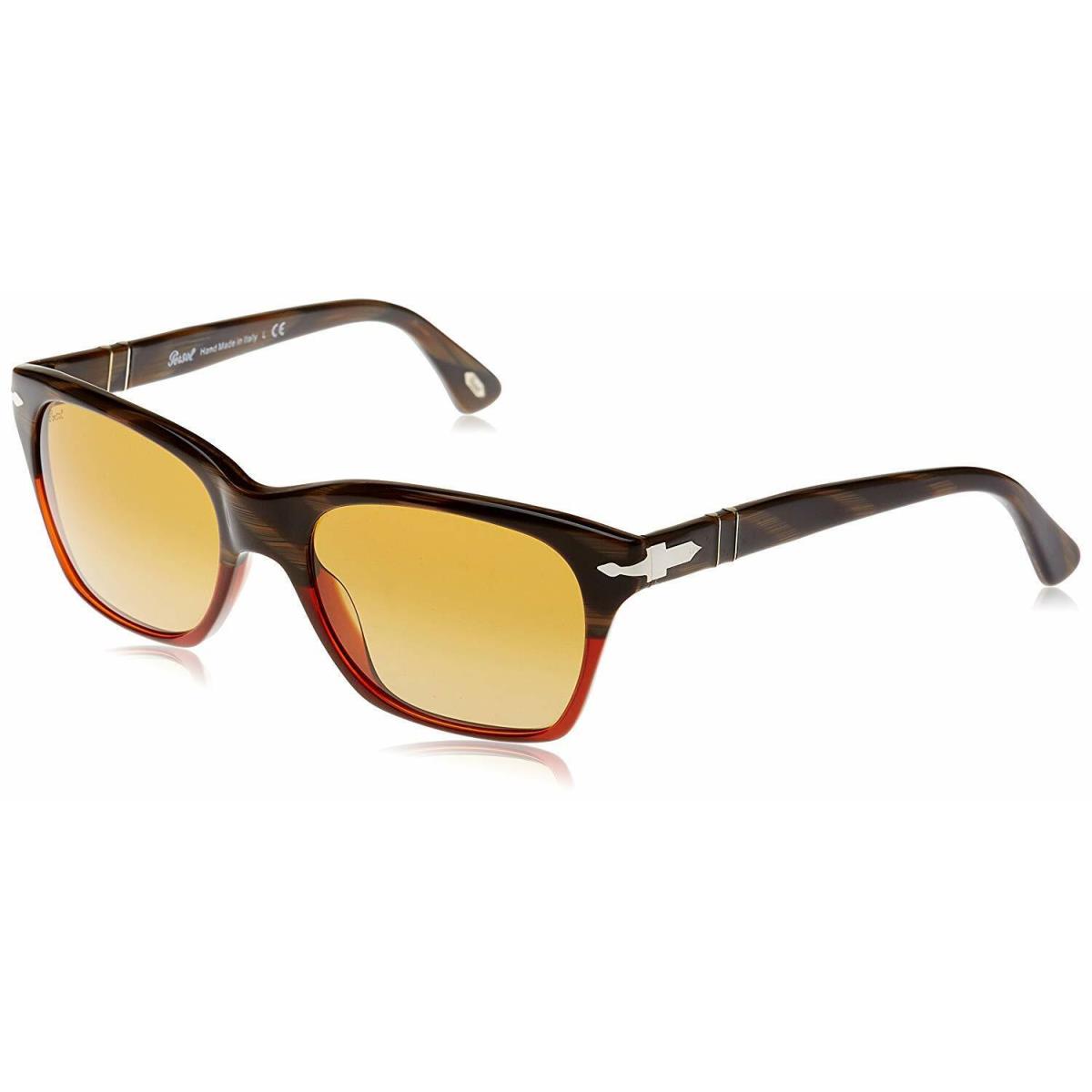 Persol Sunglasses PO 3027/S 953/85 53mm Dark Horn Transparent Red / Brown Lens
