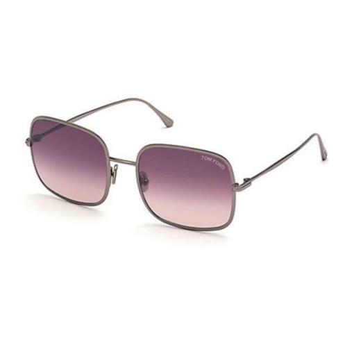 Tom Ford FT 0865 14U Shiny Light Ruthenium Bordeaux Mirror Sunglasses 58mm