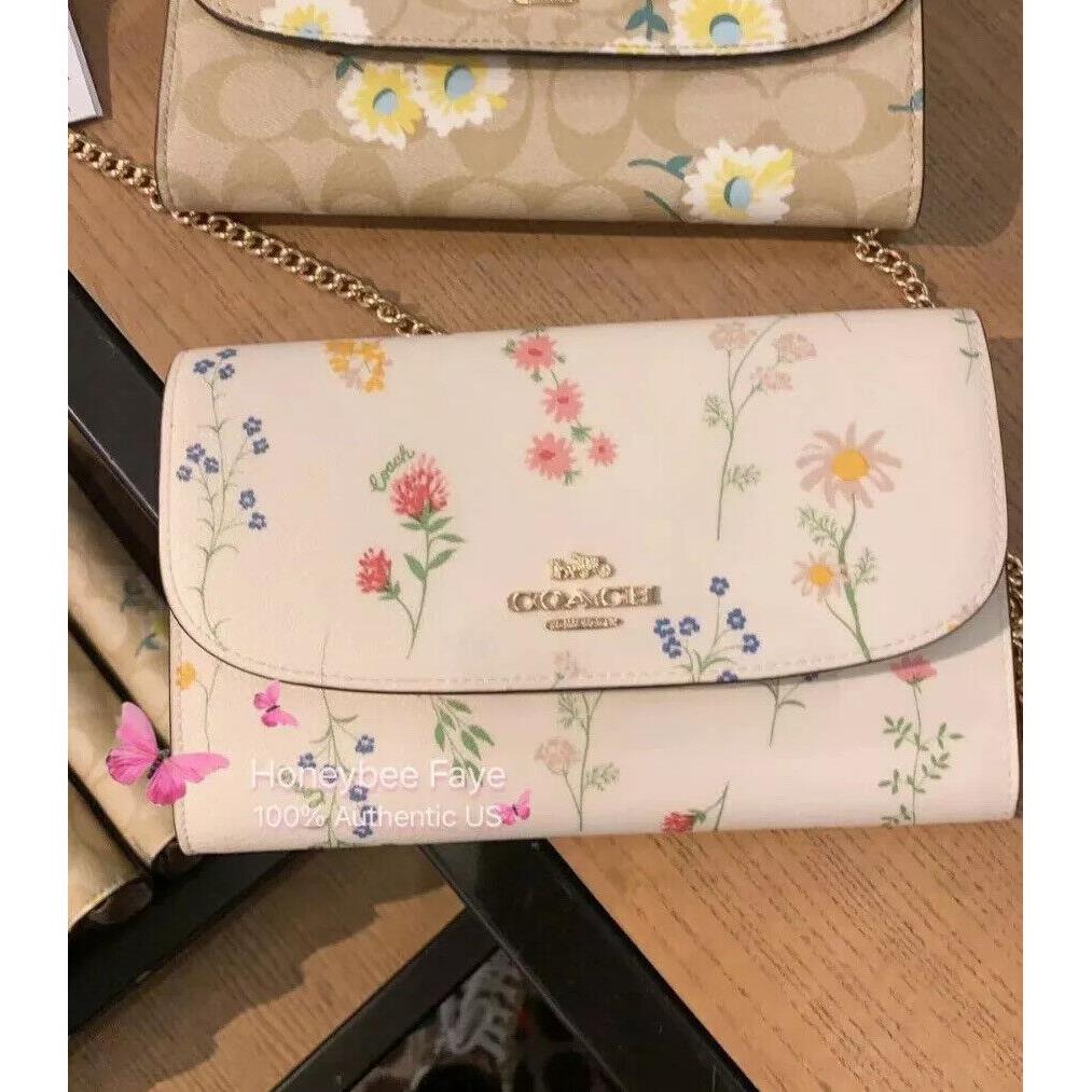 coach gemma clutch crossbody with spaced wildflower print