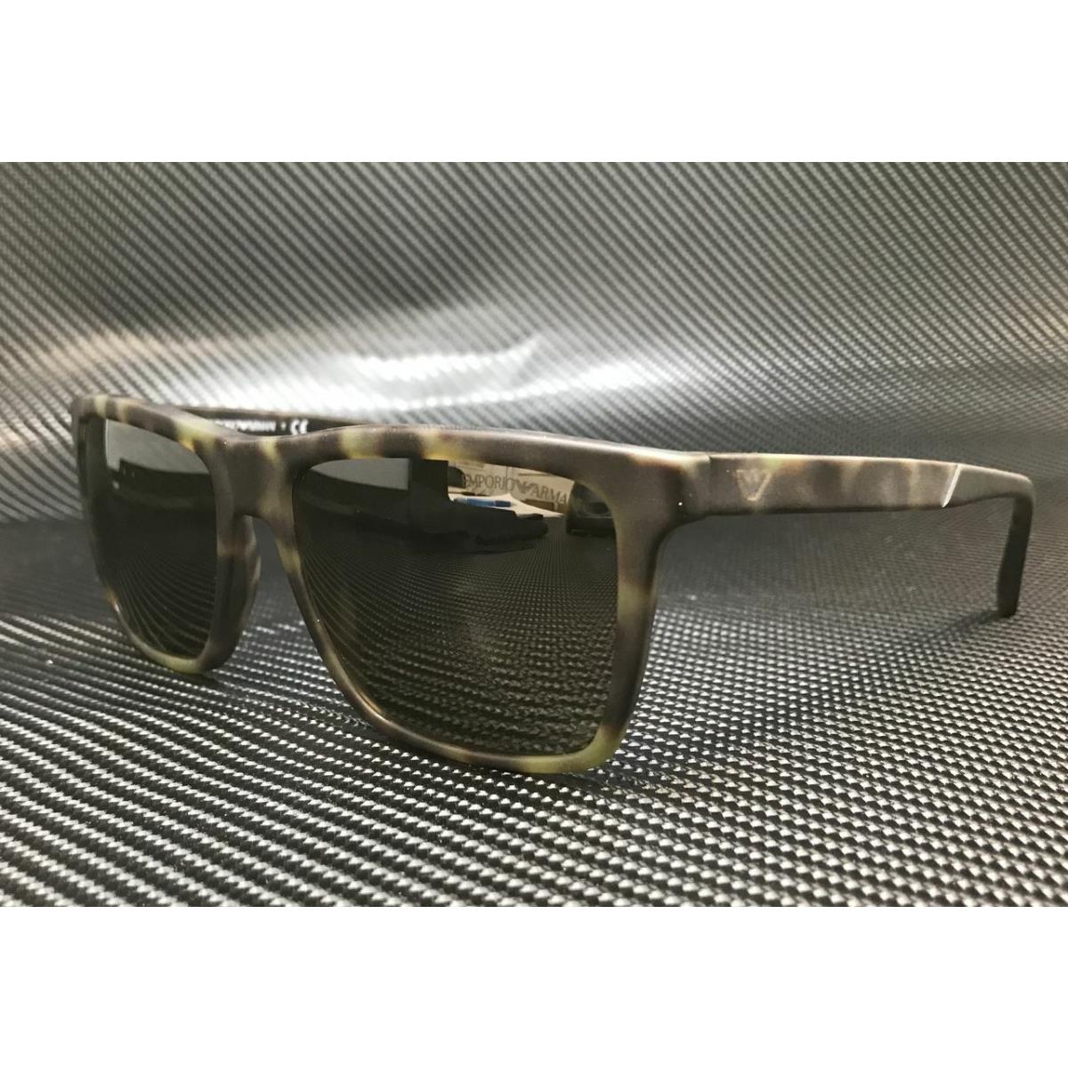 Emporio Armani EA4117 570271 Green Havana Square 57 mm Men`s Sunglasses