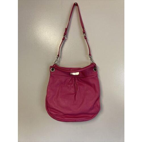 Marc Jacobs Too Hot To Handle Hobo Leather Crossbody Handbag Pink Purse