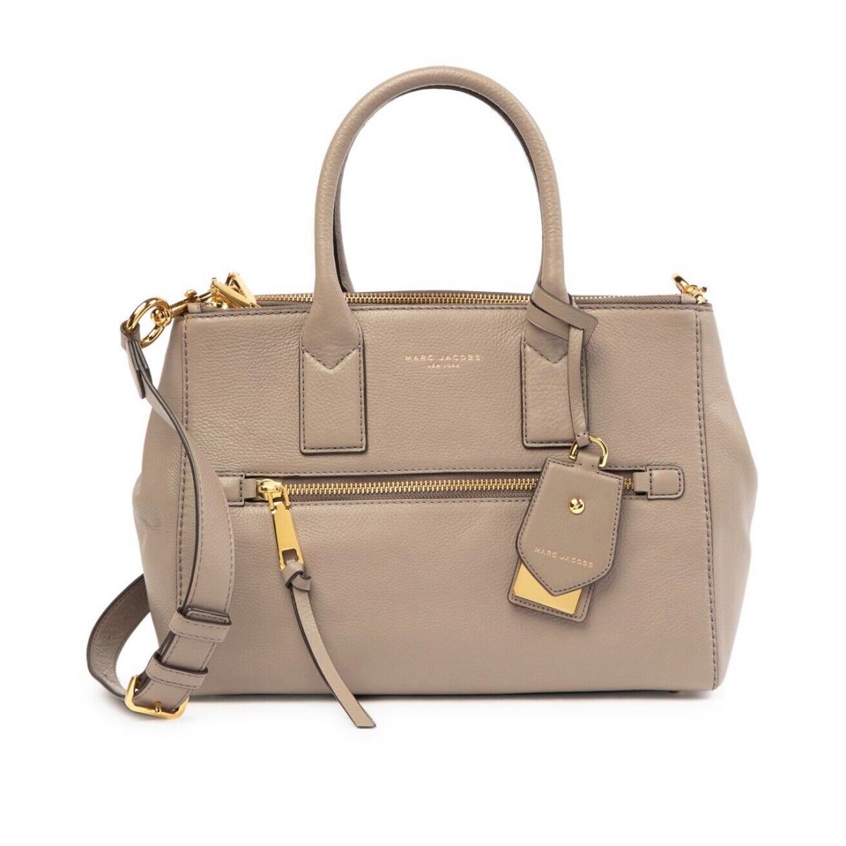 Marc Jacobs Recruit E/w Leather Satchel Tote with Strap Mink Beige